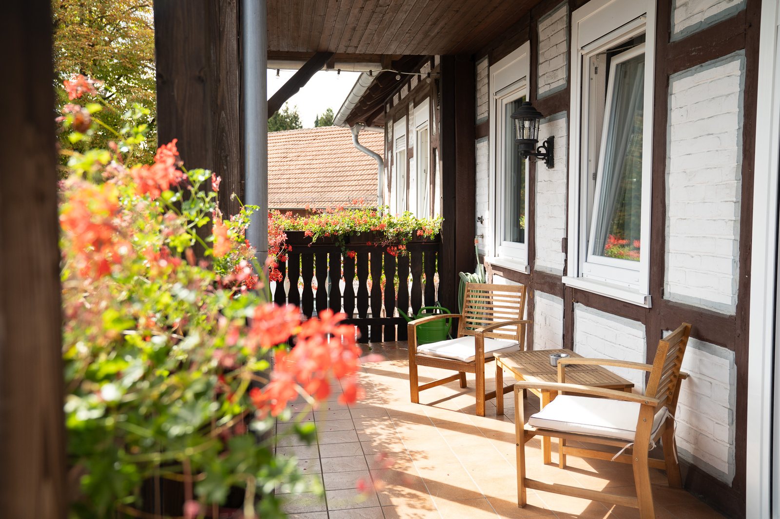Doppelzimmer im Hessischen Hof Gemünden, Balkon
